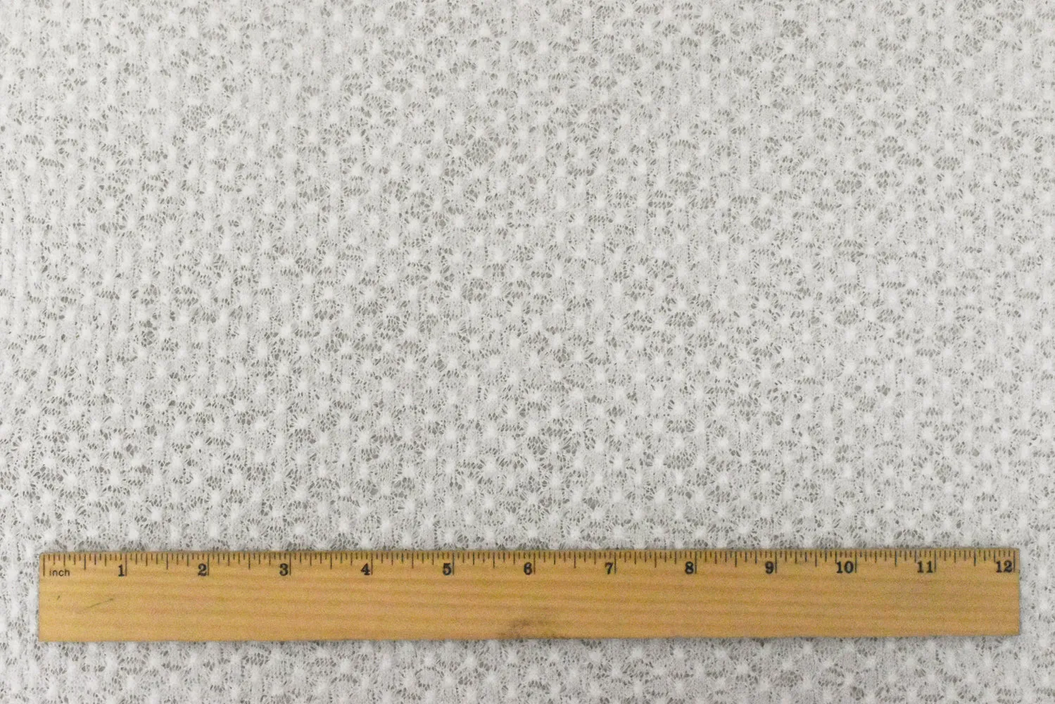 1 5/8 YD PC-Super White Textured Stretch Poly Sweater Knit Fabric