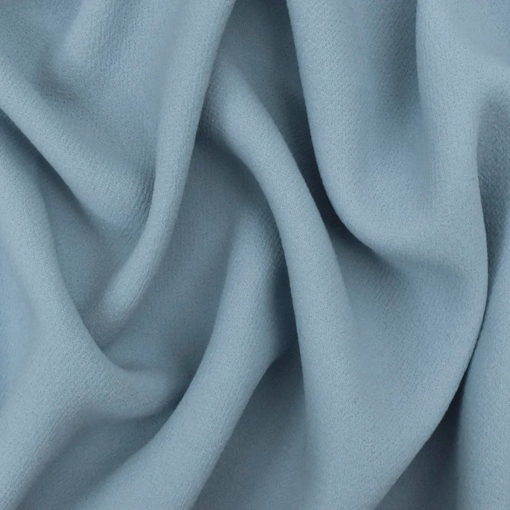 Angelic Blue Texture Polyester Double Weave Crepe Momie Woven Fabric