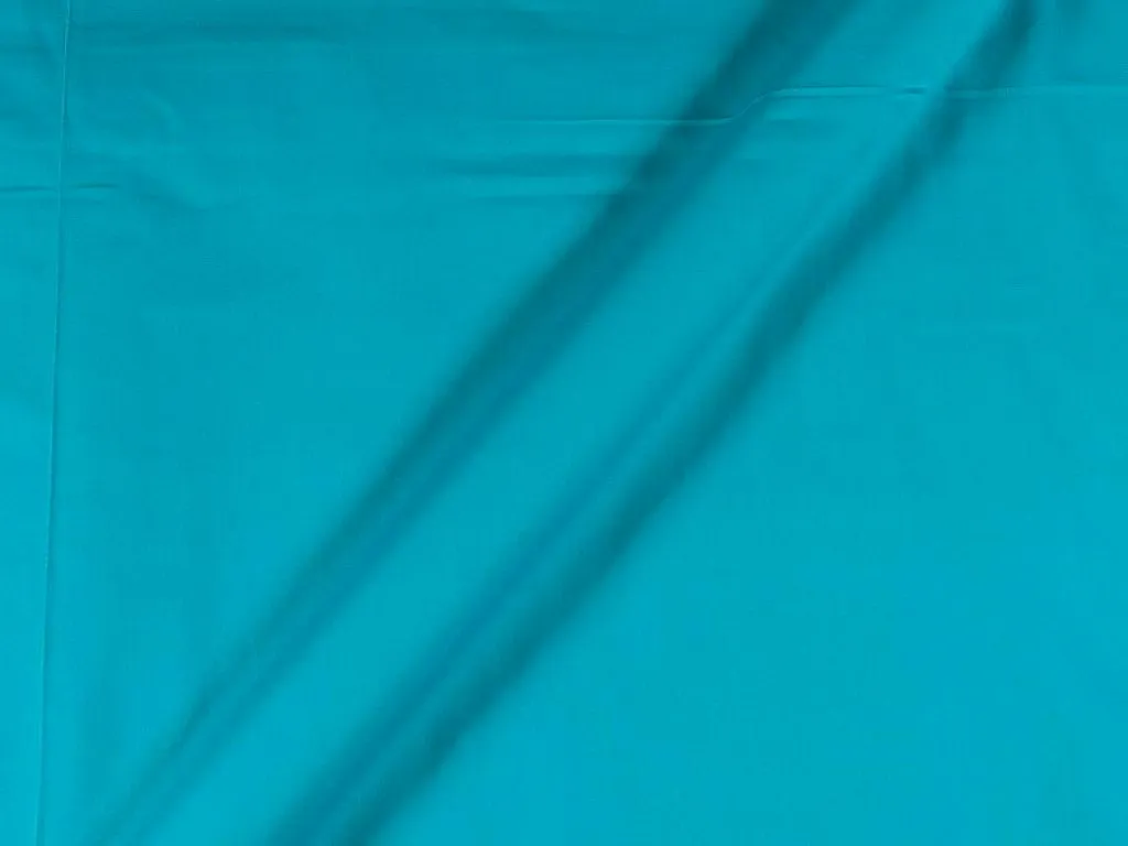 Aqua Sky Blue Plain Dyed Cotton Satin Fabric