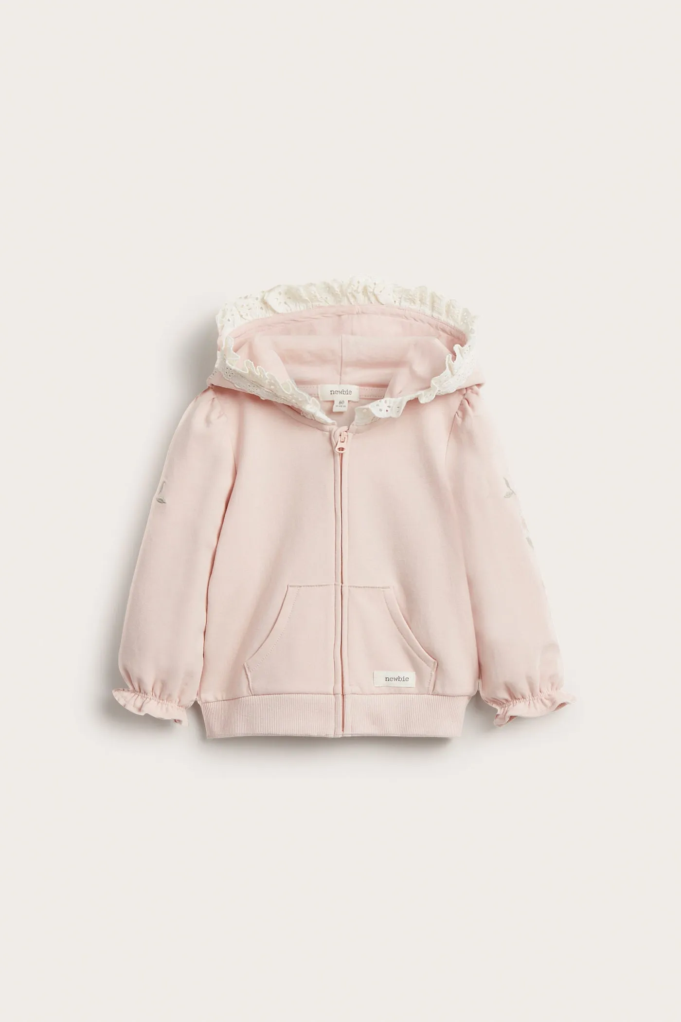 Baby pink hooded sweatshirt