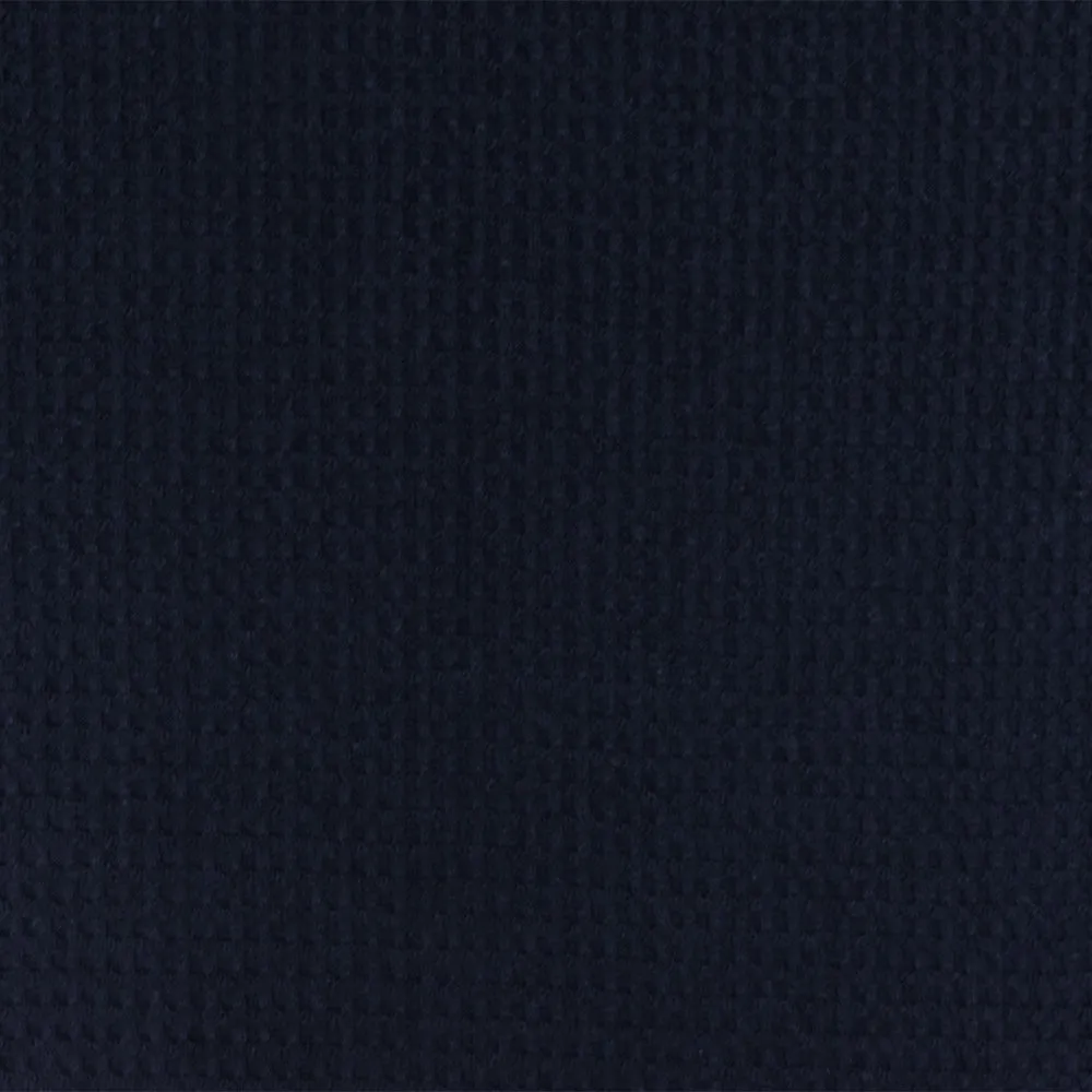 Black-Blue 3D Check Stretch Cotton Double Knit Fabric
