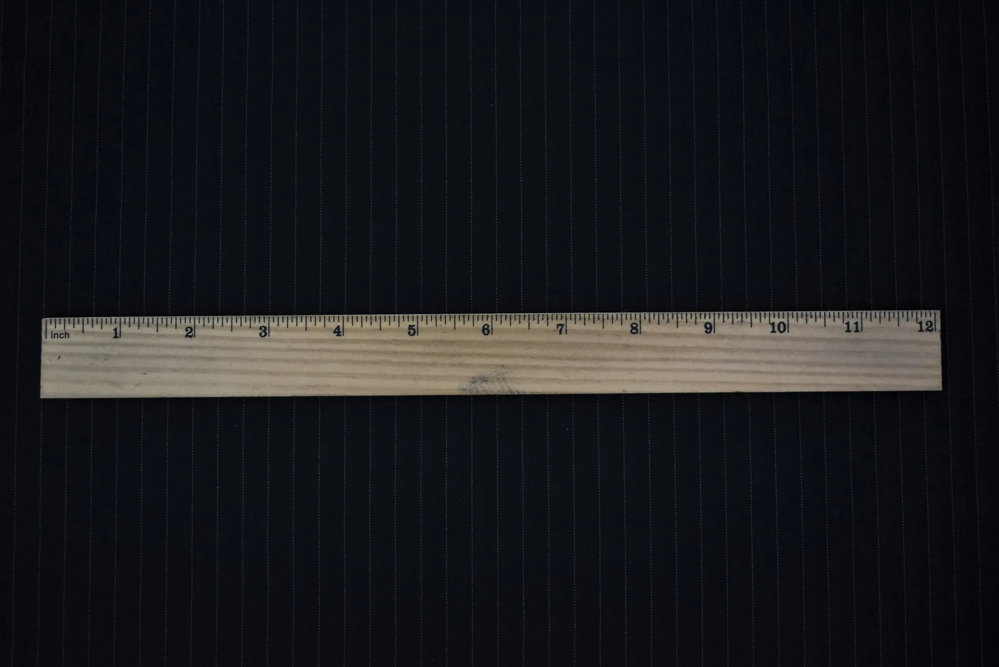 Black-Gray Wool-Polyester Pinstripe Herringbone Woven Shirting Fabric