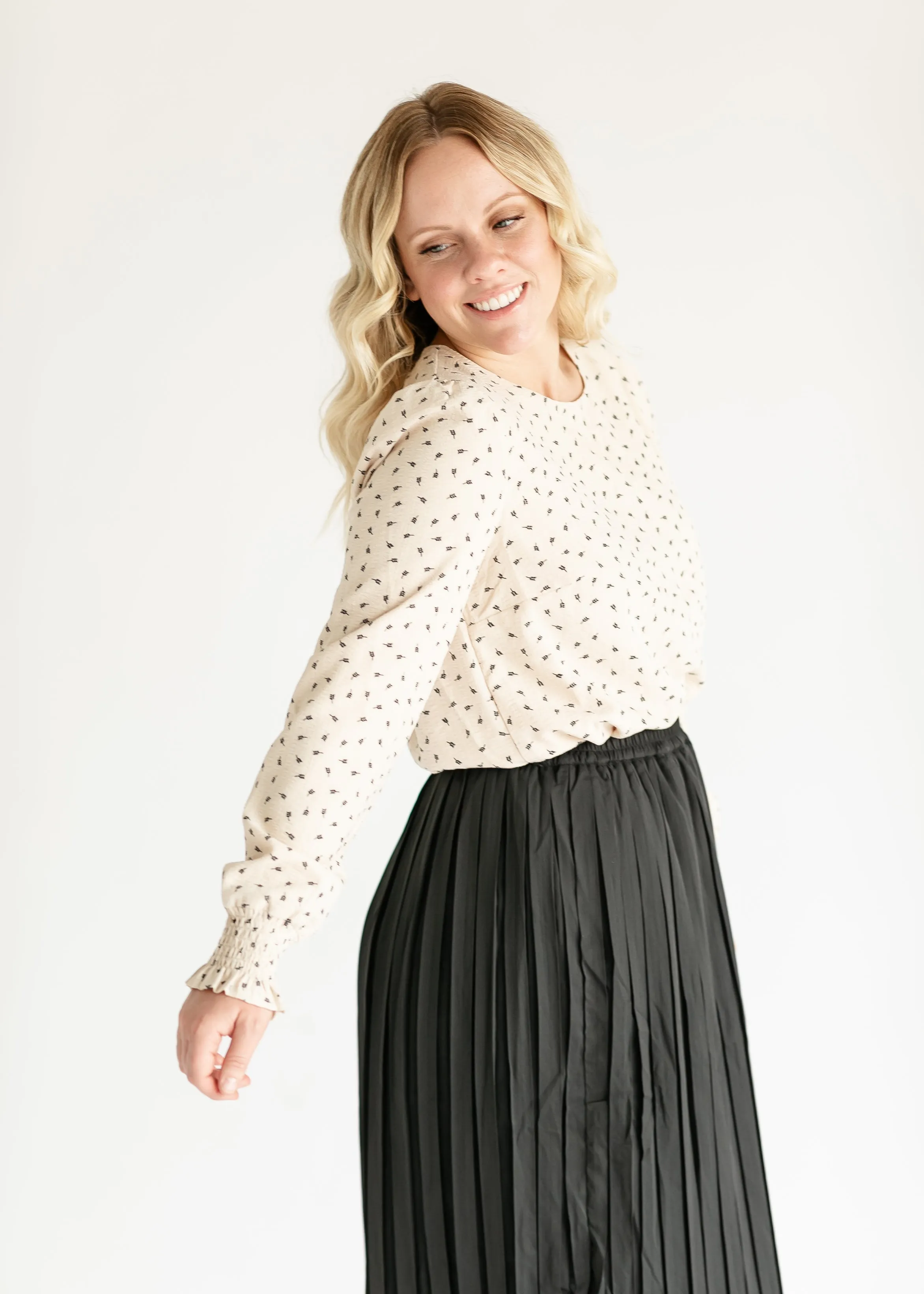 Blake Cinched Sleeve Blouse - FINAL SALE
