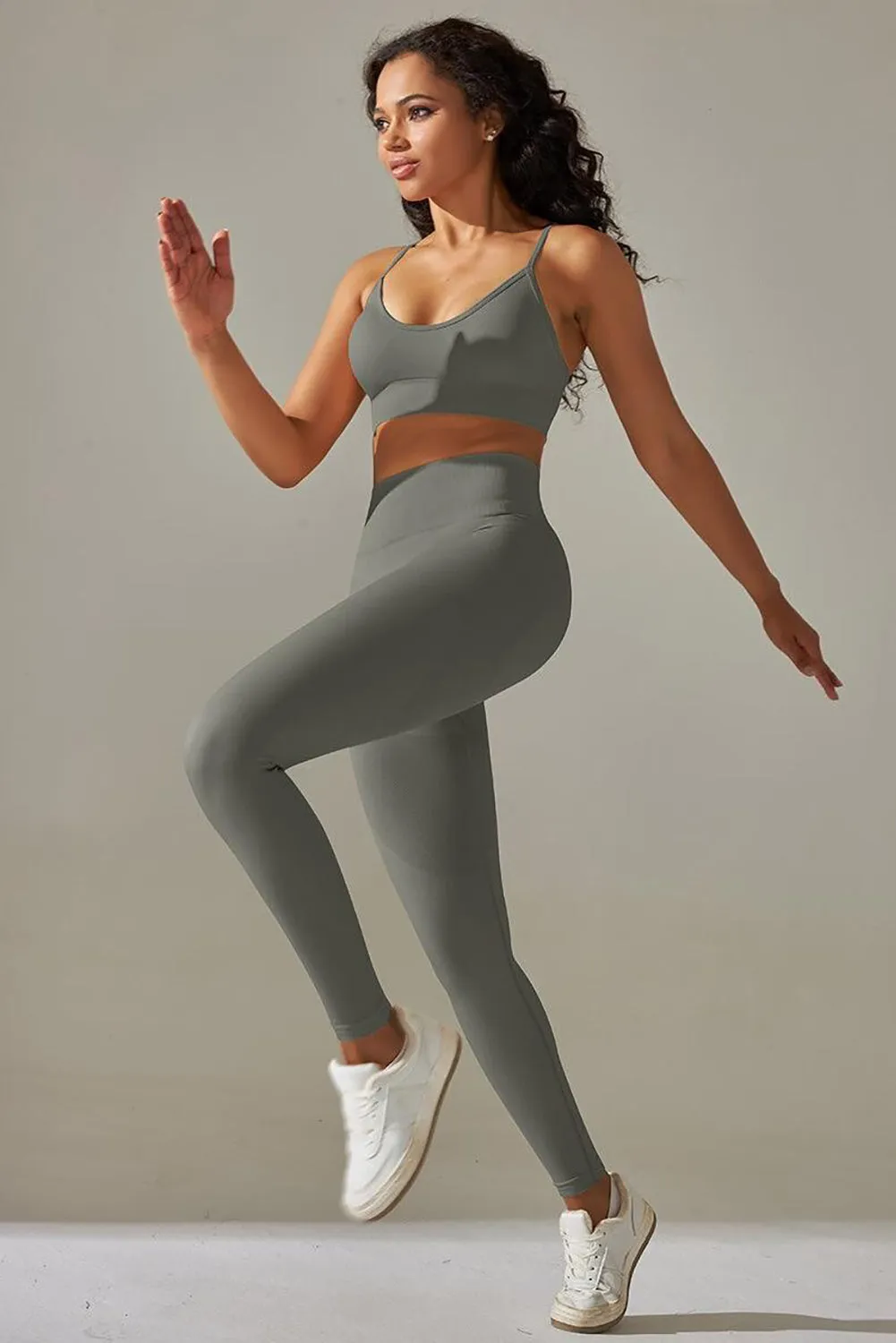 Bodycon Ankle-length Solid Yoga Pants