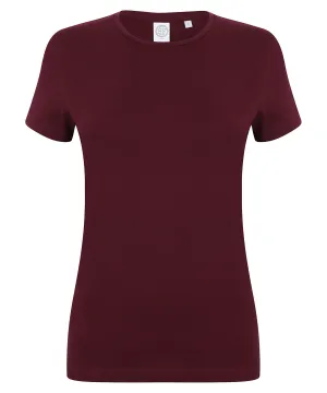 Burgundy - Feel good women's stretch t-shirt