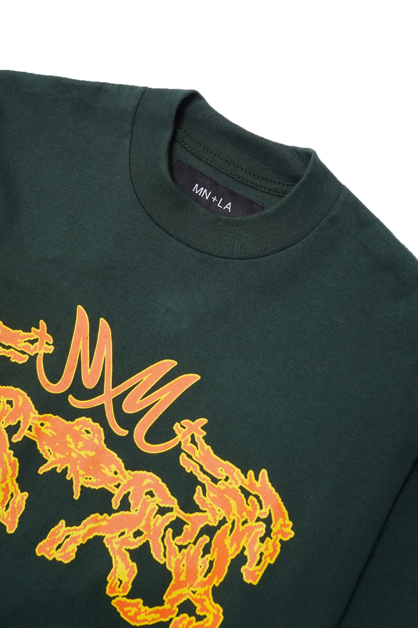 BURNING STALLION TEE IN HUNTER GREEN