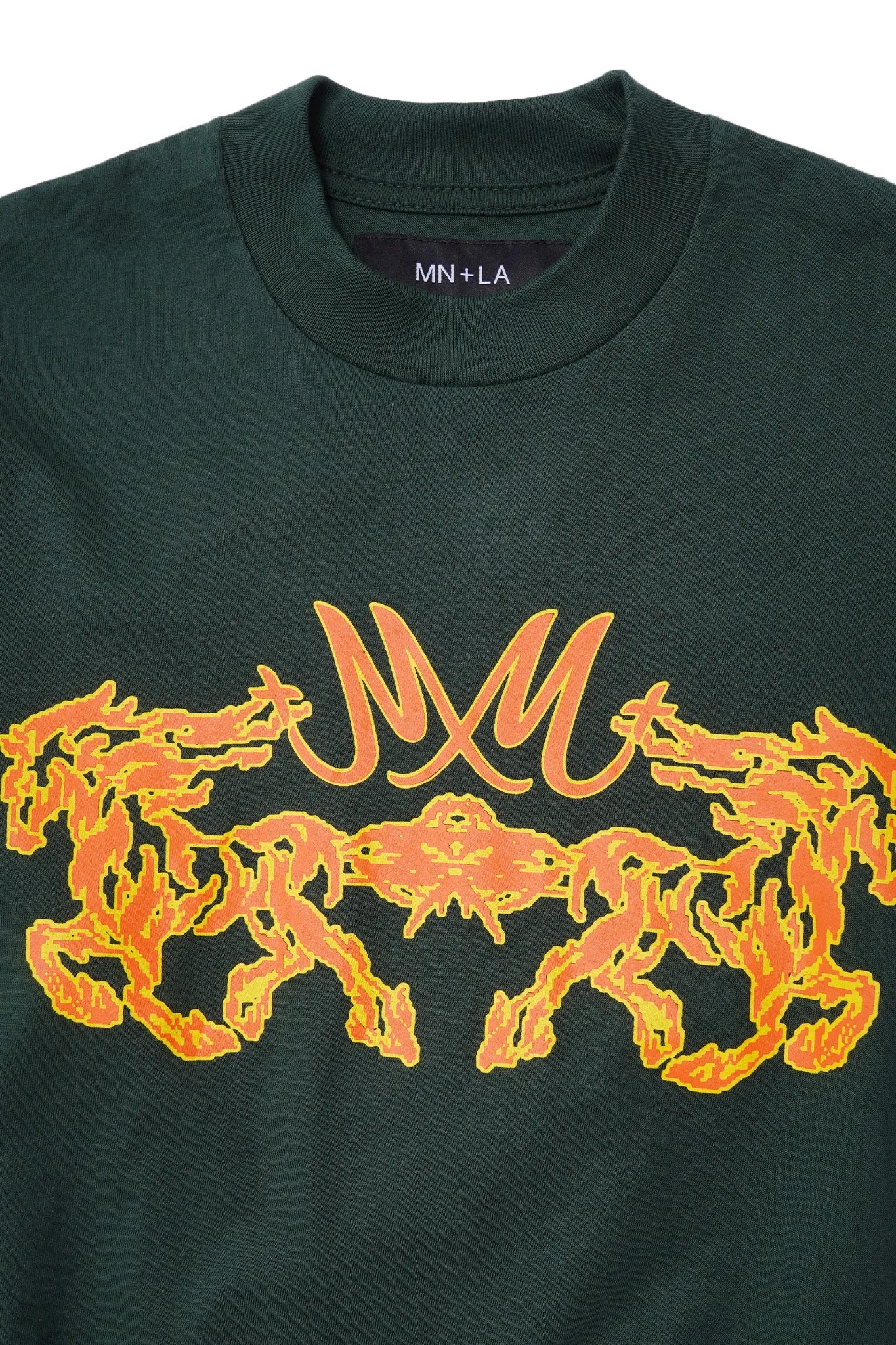 BURNING STALLION TEE IN HUNTER GREEN