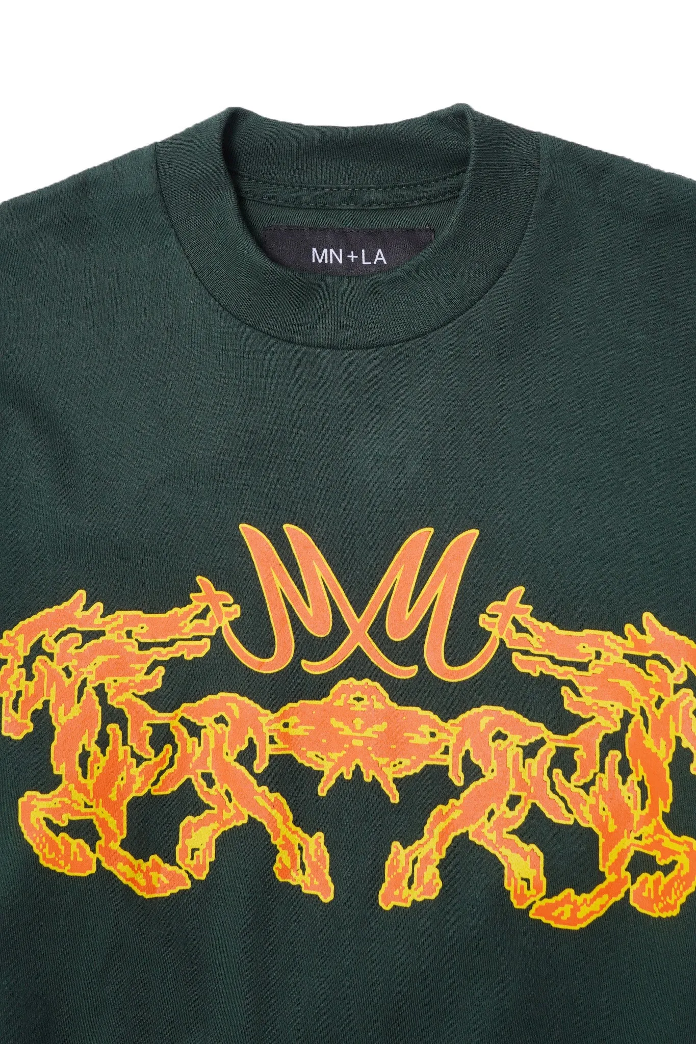 BURNING STALLION TEE IN HUNTER GREEN