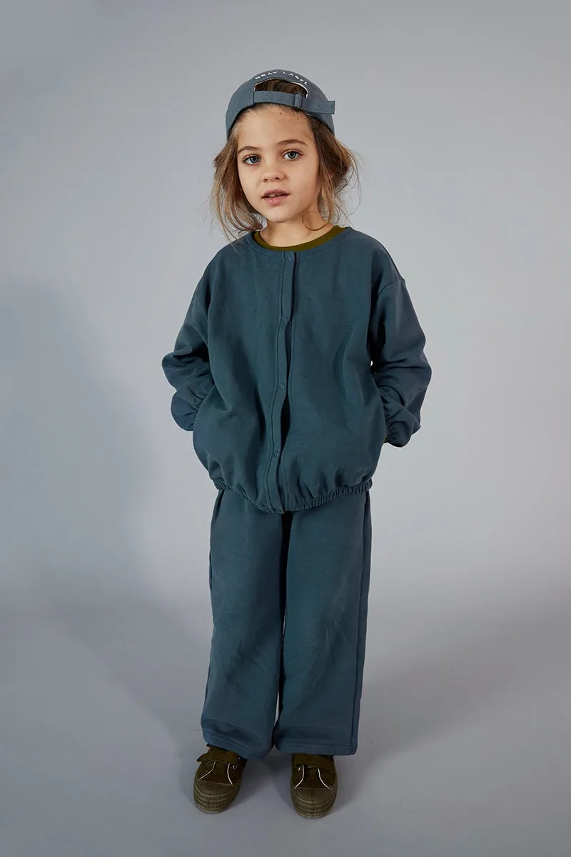 Cardigan Puffy Blue Grey