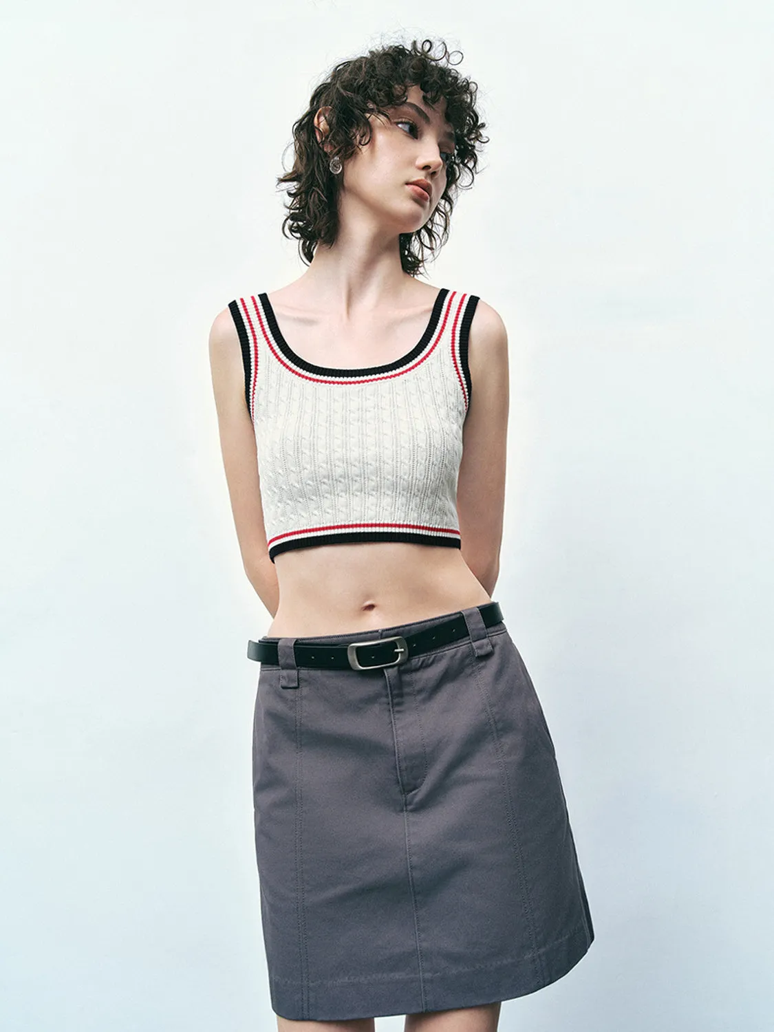 Cropped Knitted Vests