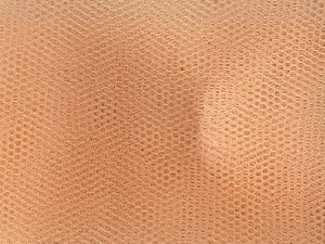 Dark Peach Plain Net Fabric (Wholesale)
