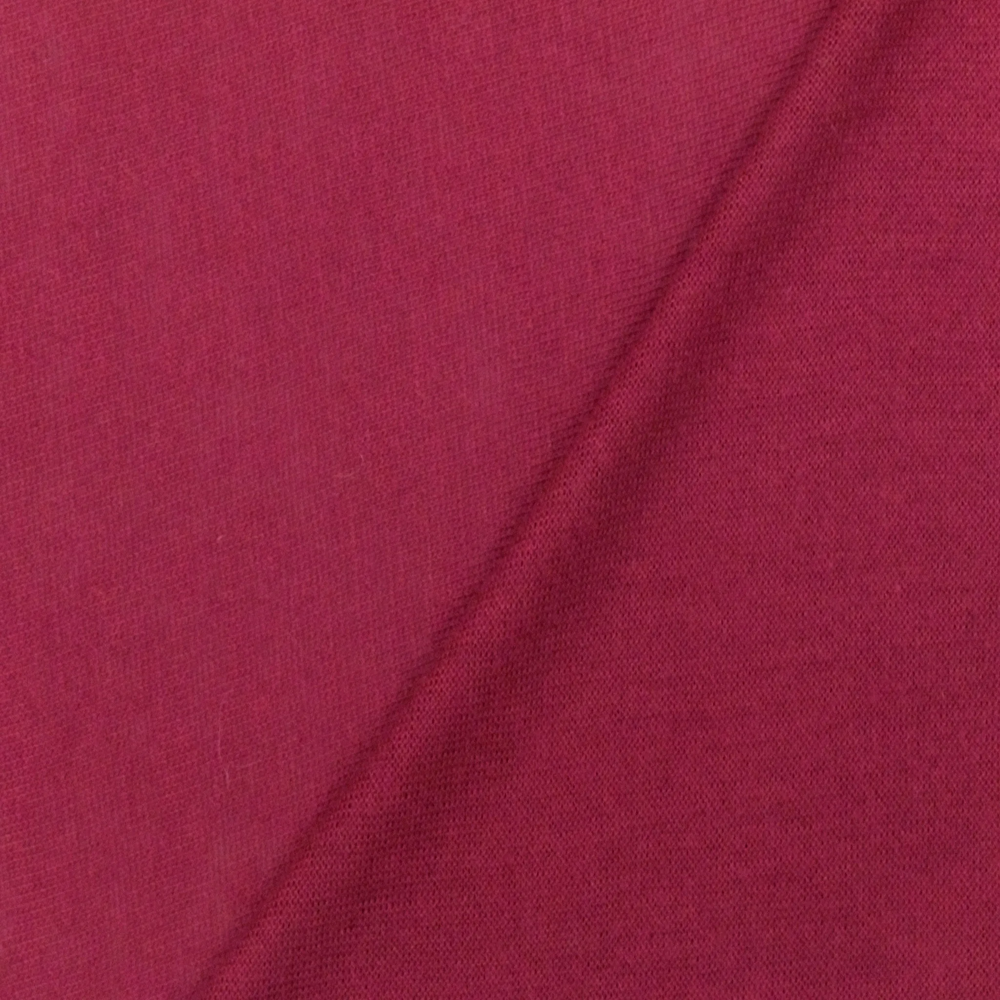 Deep Carmine Pink Solid Stretch Jersey Knit Fabric