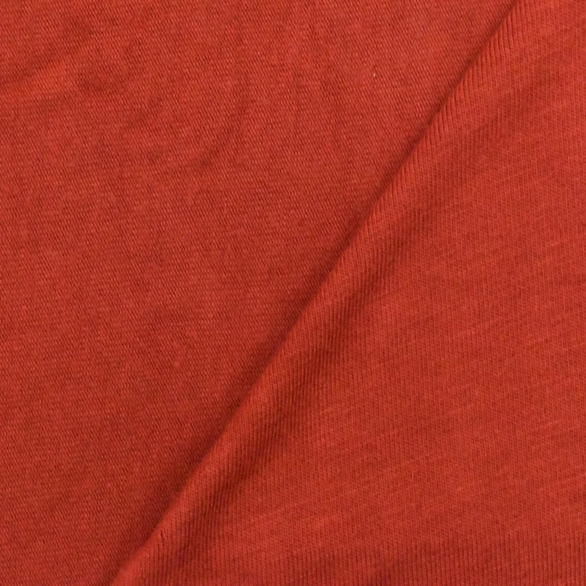 Deep Sun Red Solid Stretch Jersey Knit Fabric