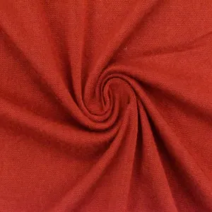 Deep Sun Red Solid Stretch Jersey Knit Fabric