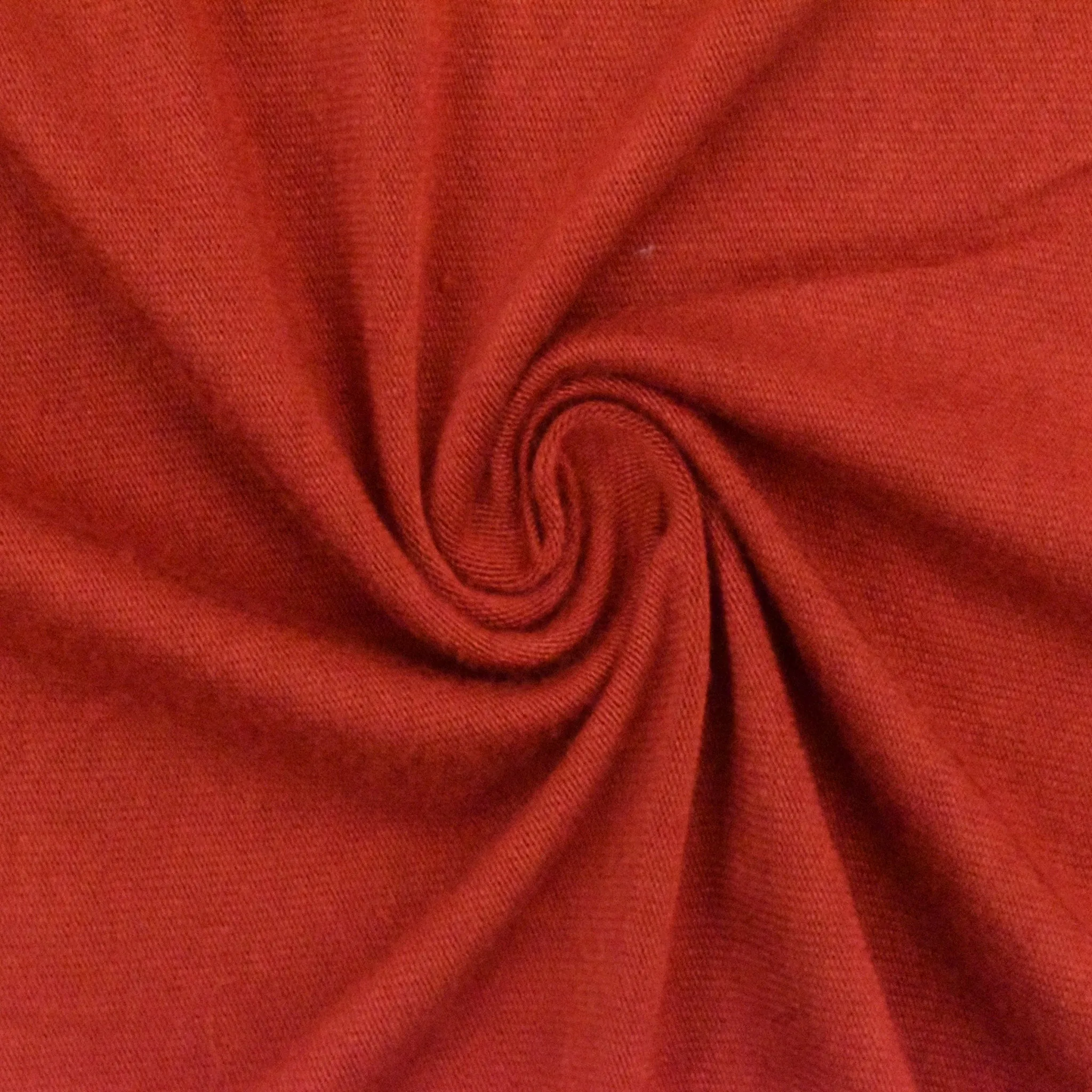 Deep Sun Red Solid Stretch Jersey Knit Fabric