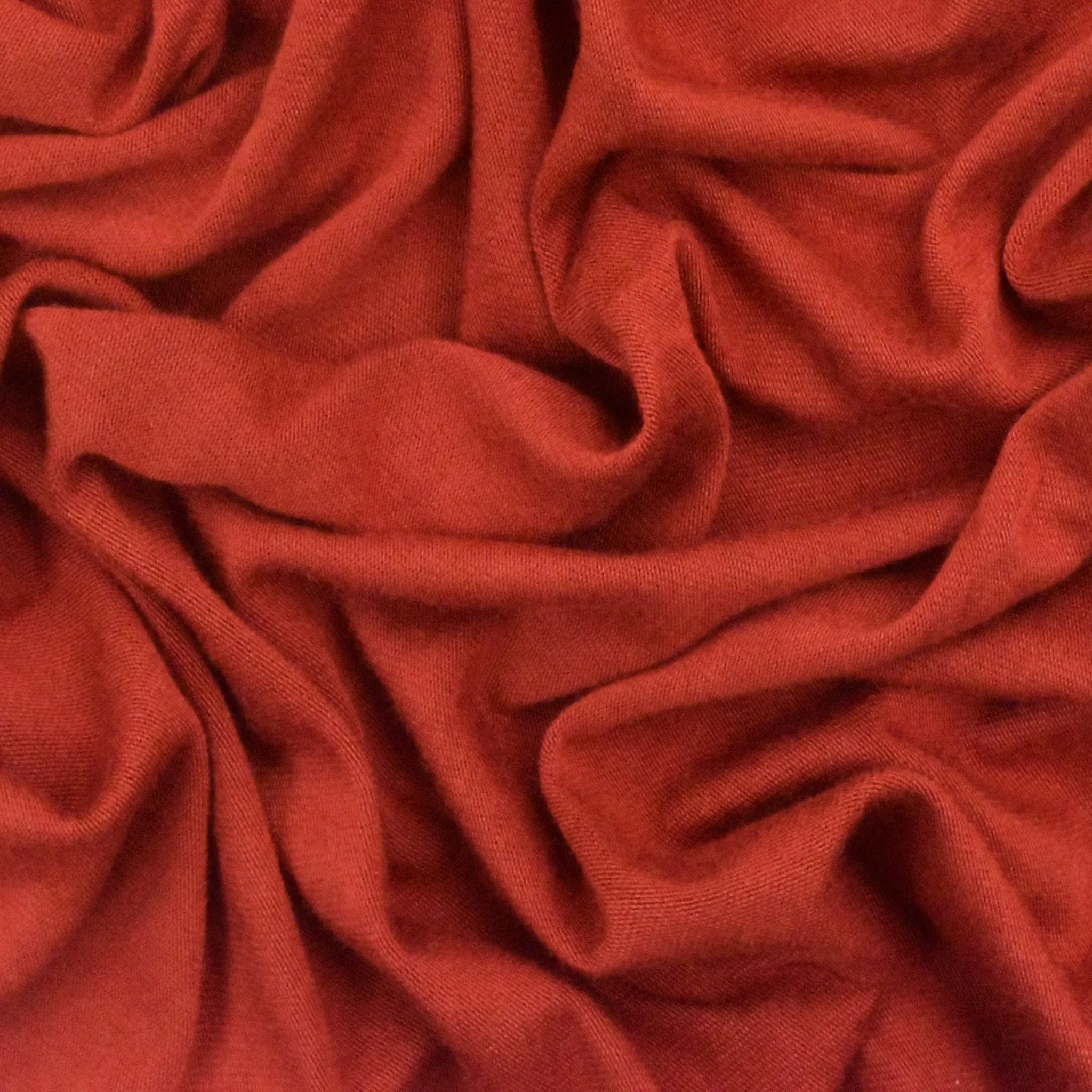 Deep Sun Red Solid Stretch Jersey Knit Fabric
