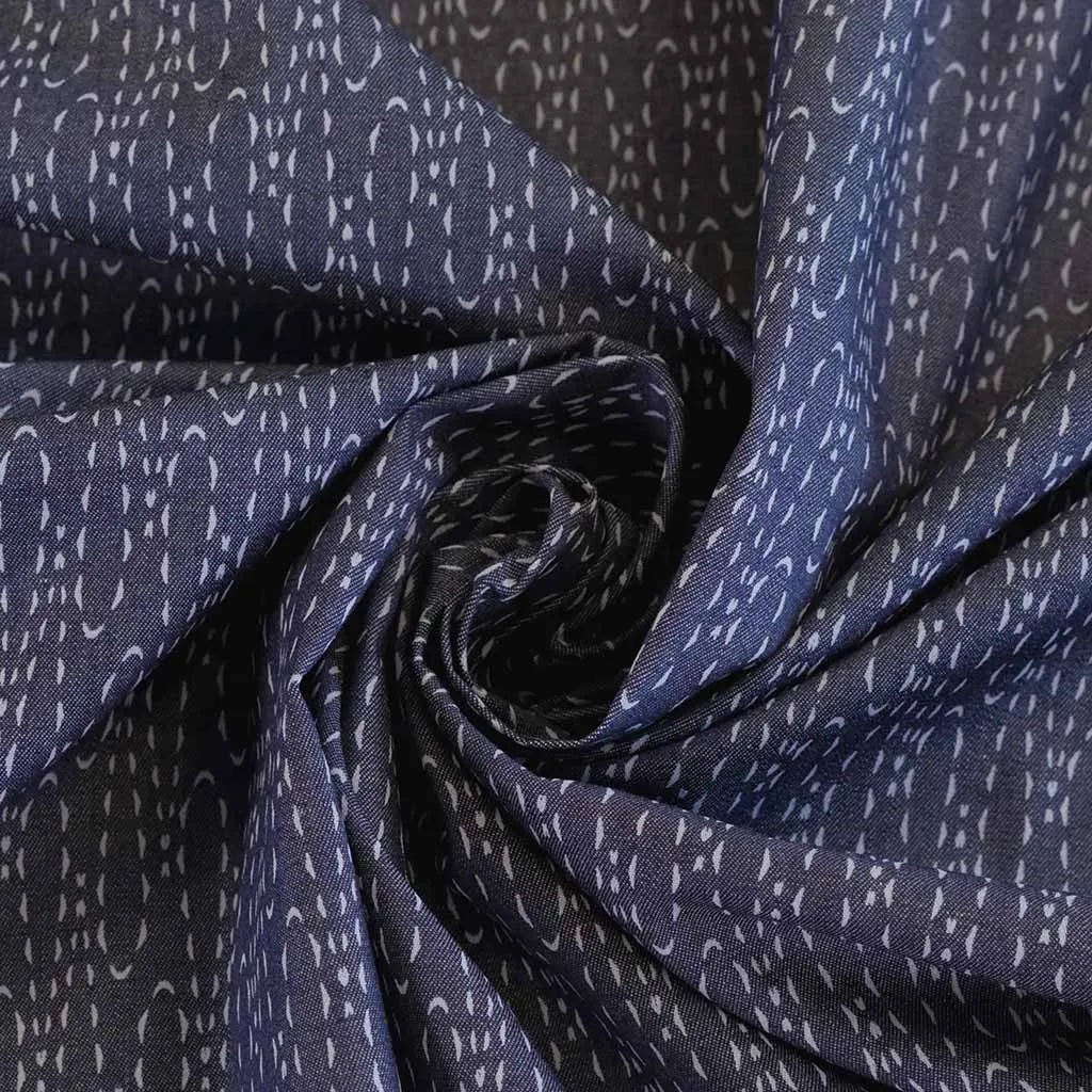 Denim Print Casted Loops Cotton Woven Fabric by Art Gallery Fabrics