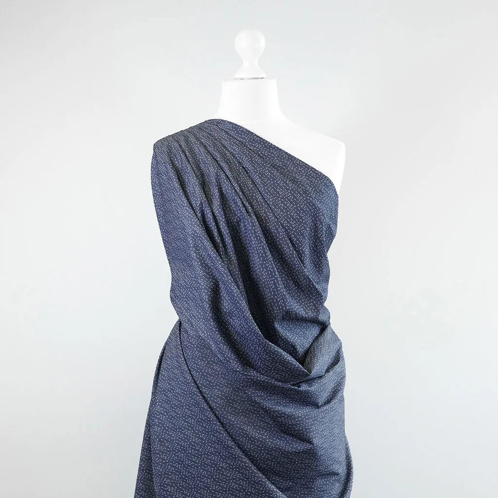 Denim Print Casted Loops Cotton Woven Fabric by Art Gallery Fabrics