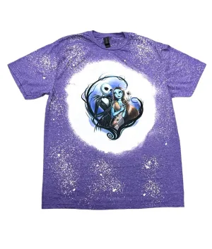 Disney: The Nightmare Before Christmas - Jack & Sally Purple Tie Dye T-Shirt