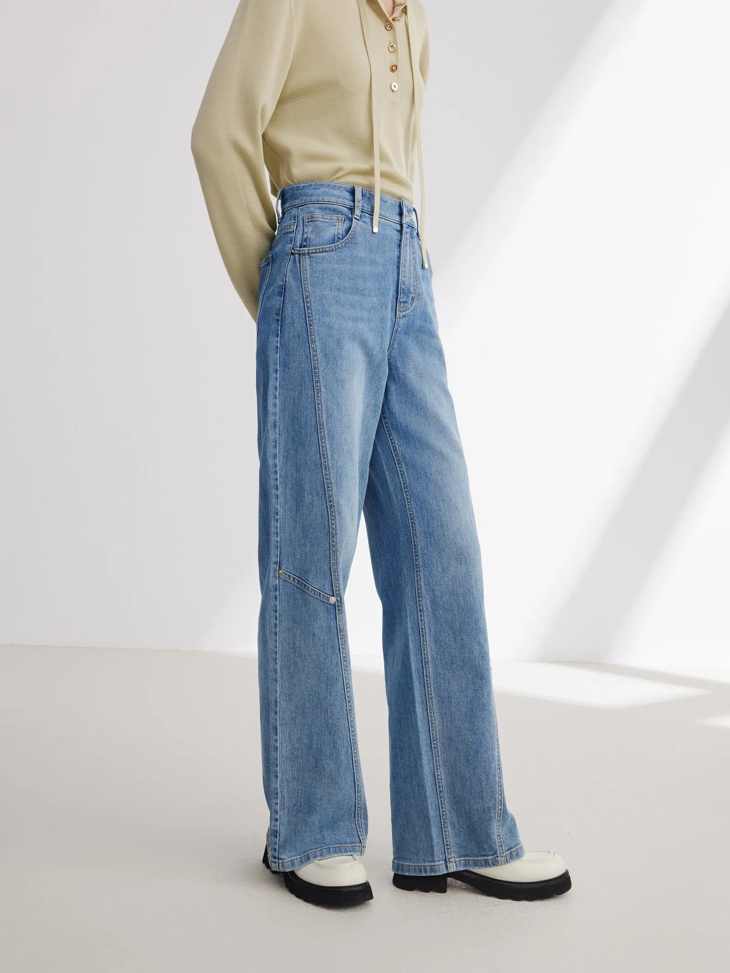 EP YAYING Antibacterial Cooling Denim Pants