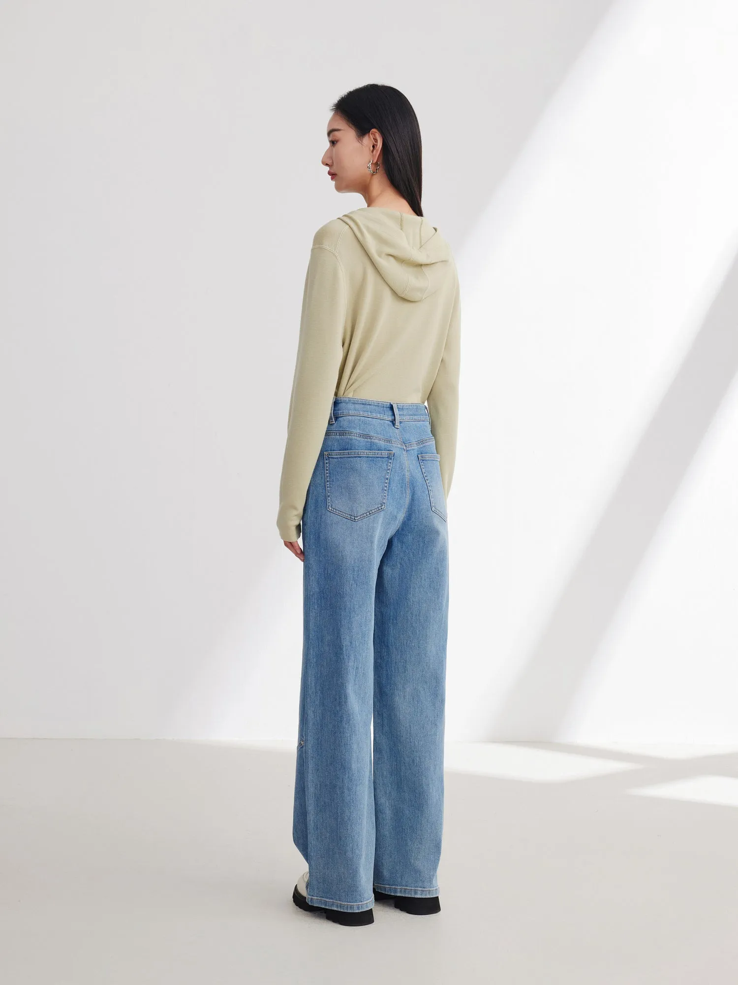 EP YAYING Antibacterial Cooling Denim Pants