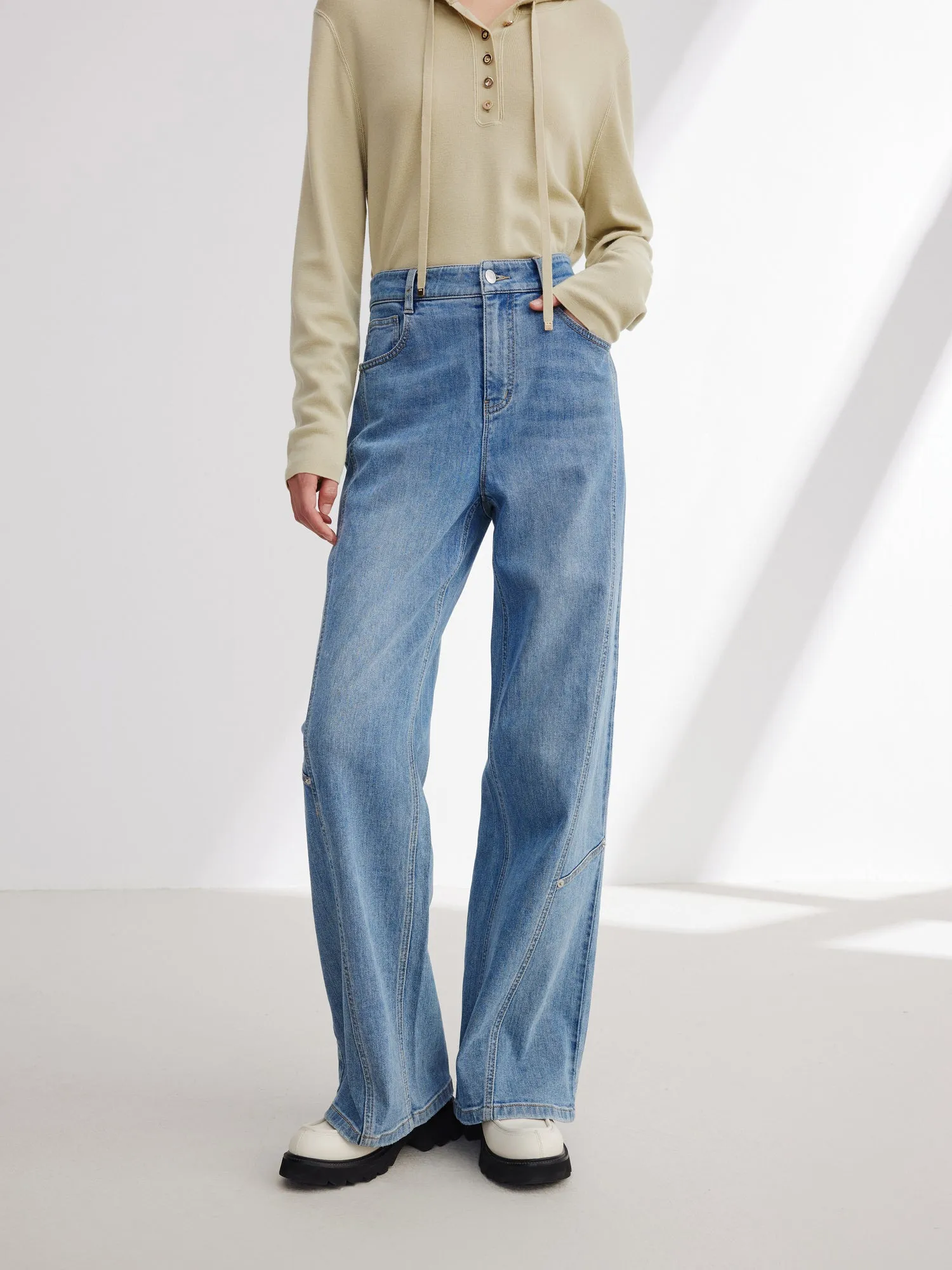 EP YAYING Antibacterial Cooling Denim Pants