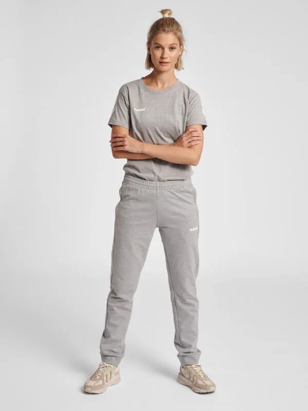 Go Cotton Round Neck Cotton Rich Half Sleeve Solid Regular fit Cottonpoly T-shirt for Women Comfortable soft Breathable Fabric Stretchable for Everyday Use Ideal for Casualwear
