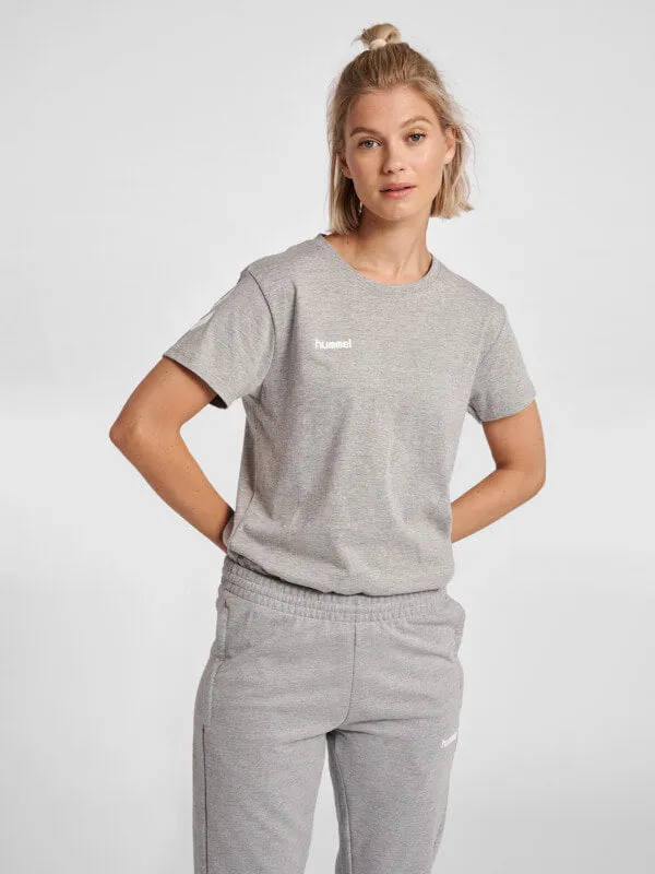 Go Cotton Round Neck Cotton Rich Half Sleeve Solid Regular fit Cottonpoly T-shirt for Women Comfortable soft Breathable Fabric Stretchable for Everyday Use Ideal for Casualwear