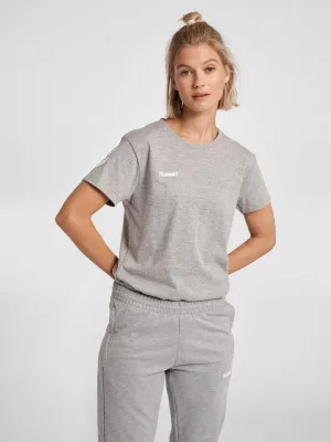 Go Cotton Round Neck Cotton Rich Half Sleeve Solid Regular fit Cottonpoly T-shirt for Women Comfortable soft Breathable Fabric Stretchable for Everyday Use Ideal for Casualwear
