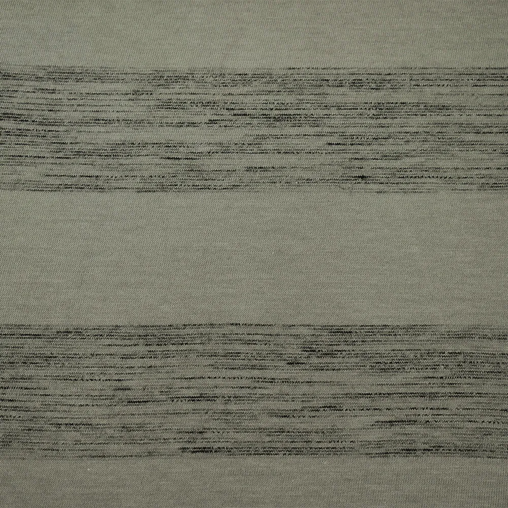 Gray-Black Cotton Stretch Spandex Texture Stripe Jersey Knit Fabric