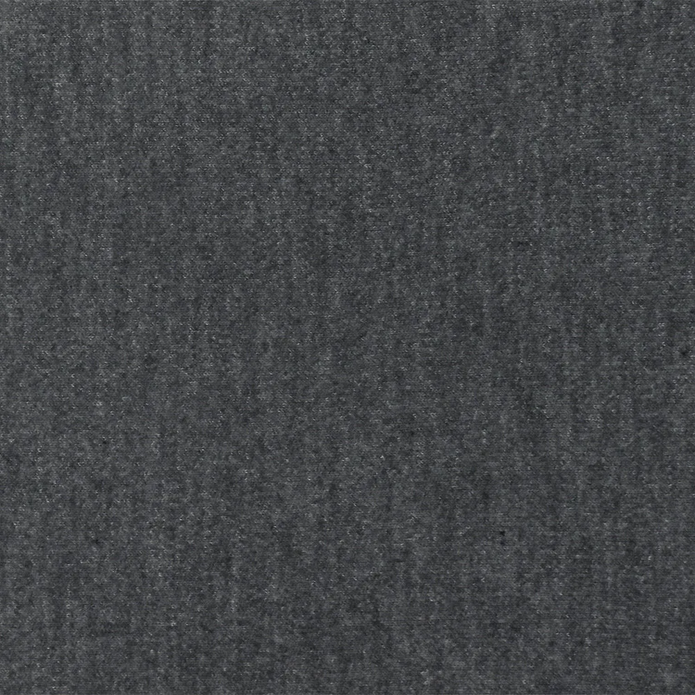 Gray Texture Stretch Poly Blend Brushed Back Jersey Knit Fabric