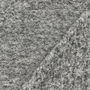Gray Texture Stretch Poly Blend Brushed Face Jersey Knit Fabric