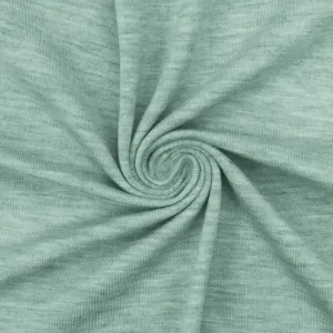 Green-Ivory-White Texture Stretch Spandex Rayon Modal Jersey Knit Fabric