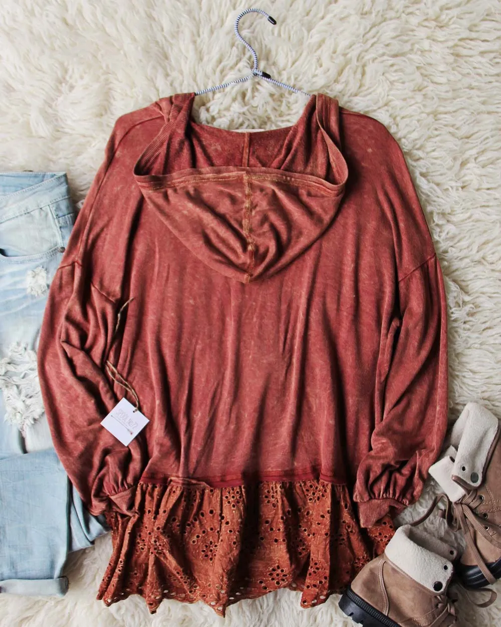 Hooded & Lace Tee