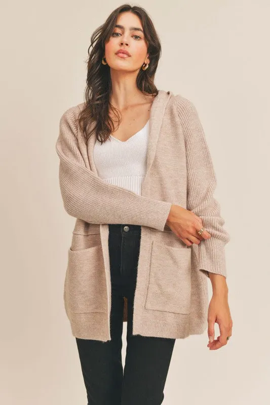 HOODED CARDIGAN