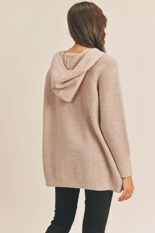 HOODED CARDIGAN
