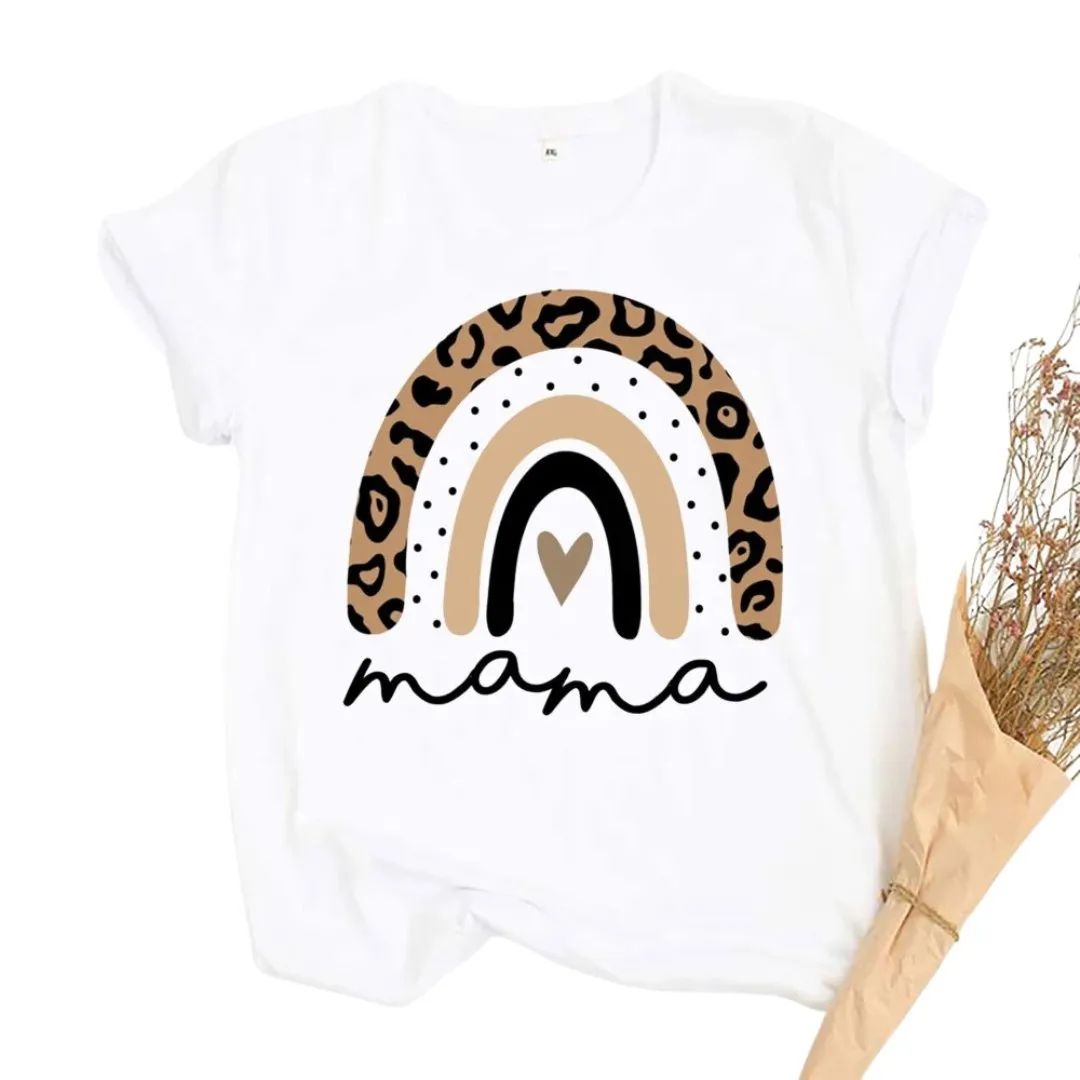 Leopard Heart Print Matching Family Tees - Short Sleeve"