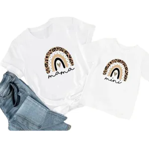 Leopard Heart Print Matching Family Tees - Short Sleeve"