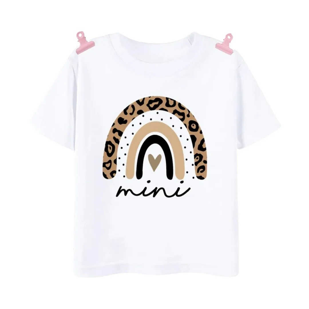 Leopard Heart Print Matching Family Tees - Short Sleeve"