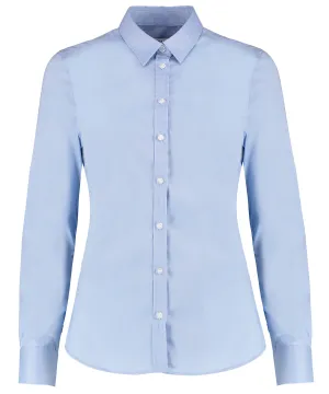Light Blue - Women's stretch Oxford shirt long-sleeved (tailored fit)