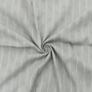 Light Gray-White Striped Dobby Woven Shirting Fabrics