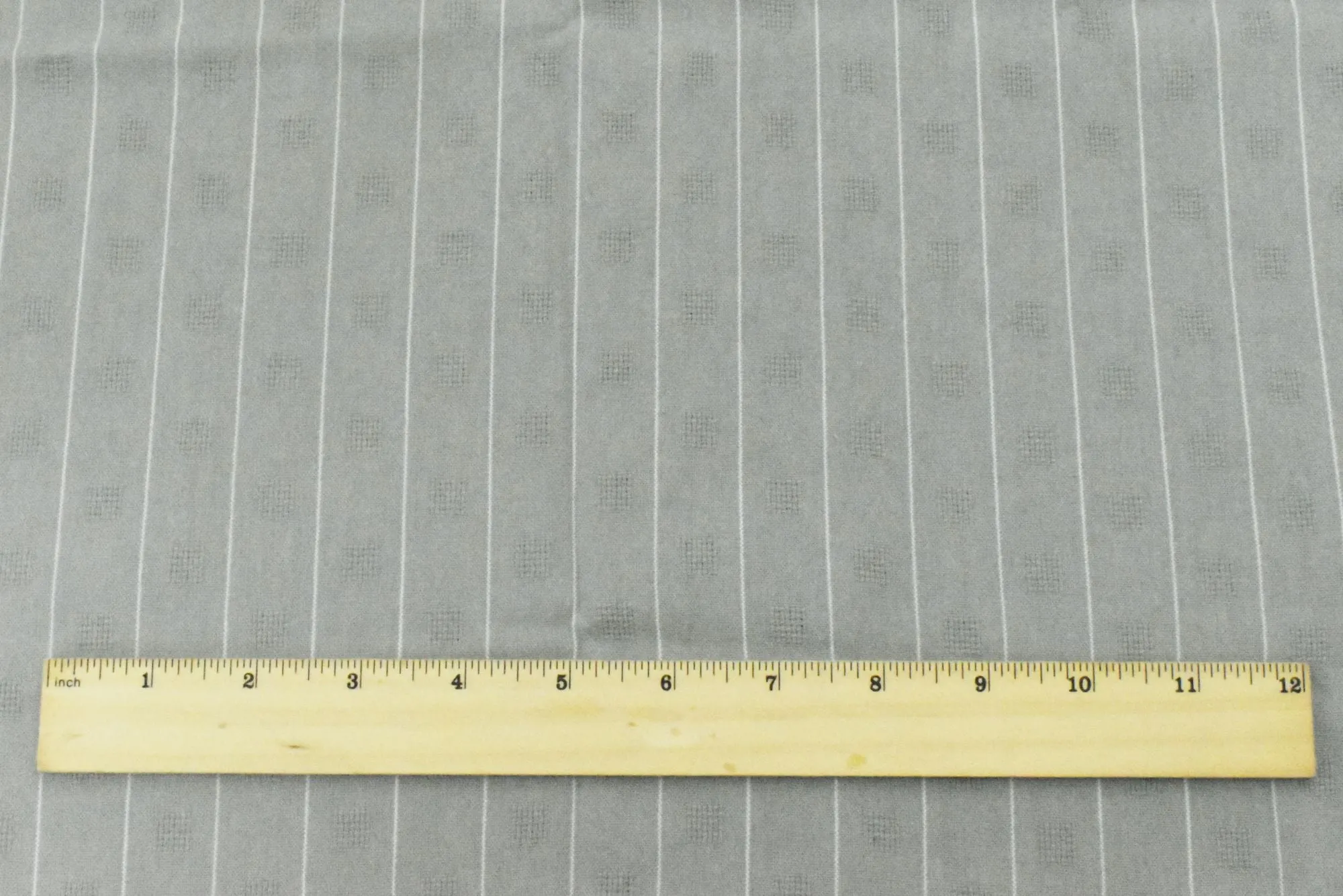 Light Gray-White Striped Dobby Woven Shirting Fabrics