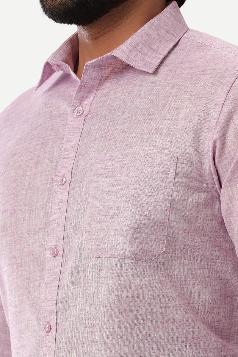 Linen Feel - Purple Formal Shirts For Men | Ariser