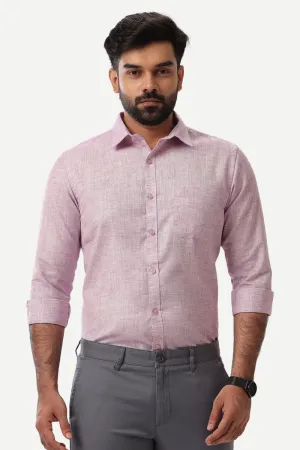 Linen Feel - Purple Formal Shirts For Men | Ariser