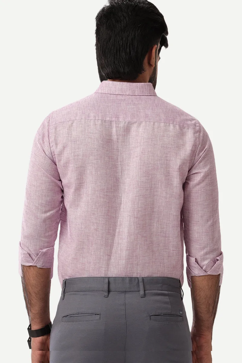 Linen Feel - Purple Formal Shirts For Men | Ariser