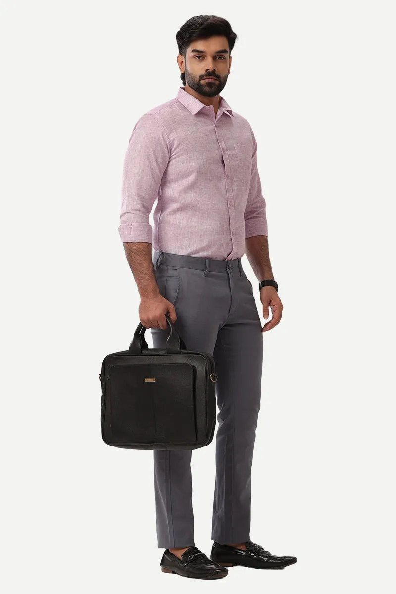 Linen Feel - Purple Formal Shirts For Men | Ariser