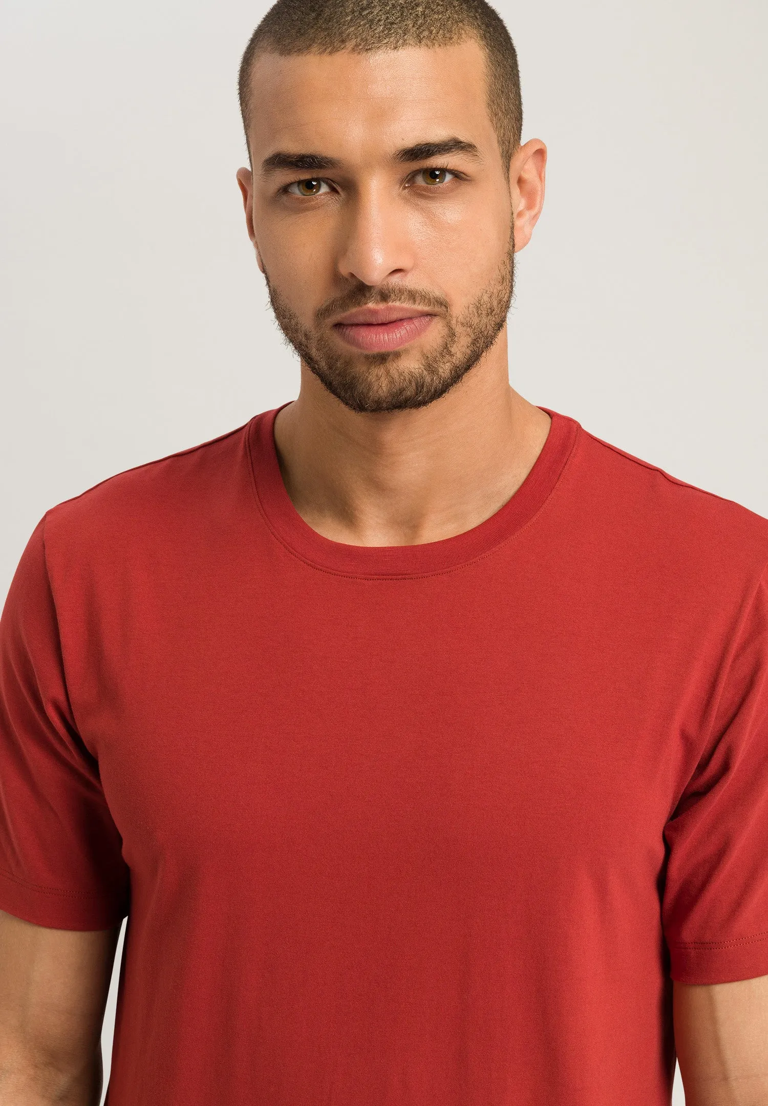 Living Shirts Cotton Crew Neck T-Shirt | Red Ochre 75050-2422
