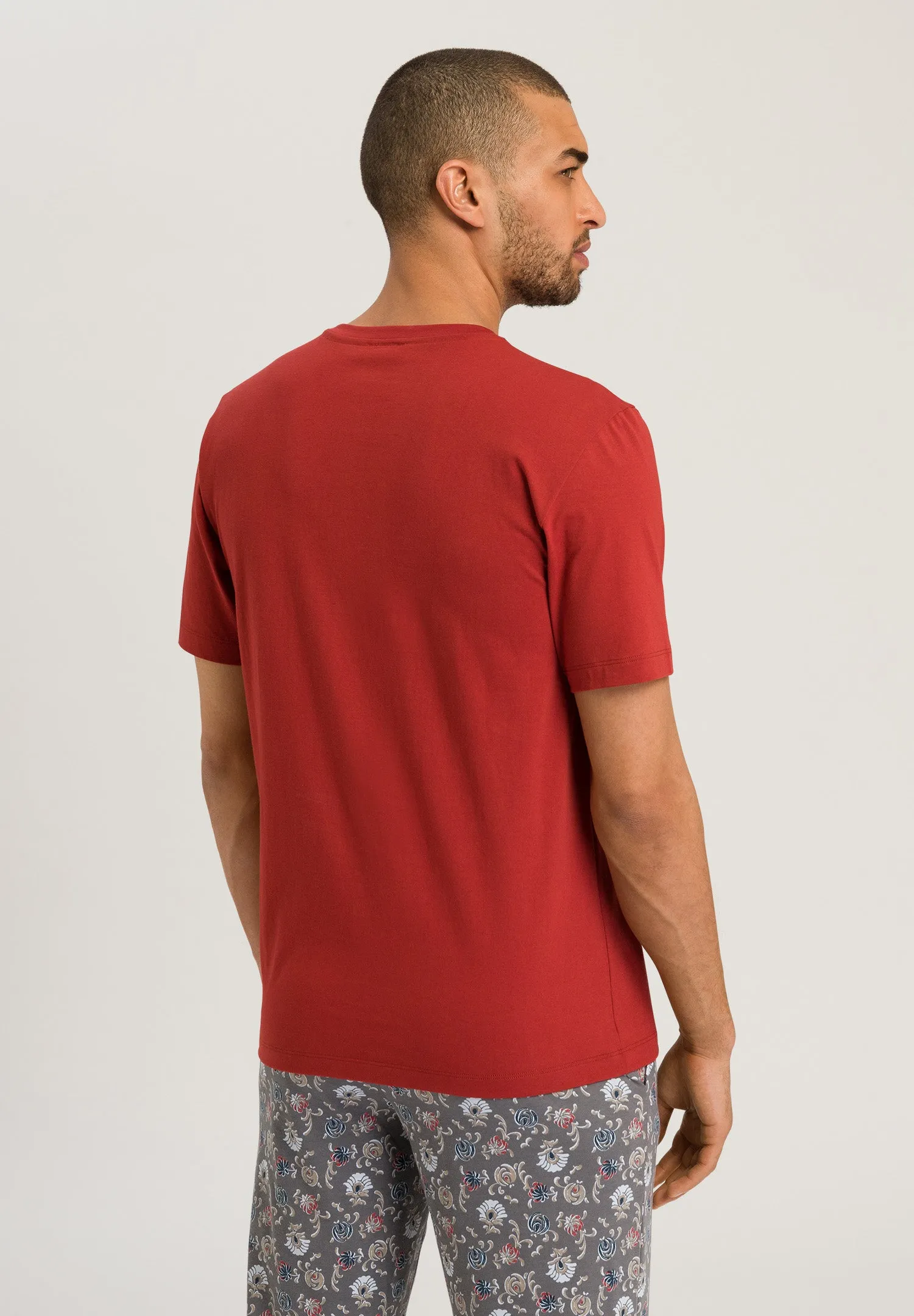 Living Shirts Cotton Crew Neck T-Shirt | Red Ochre 75050-2422