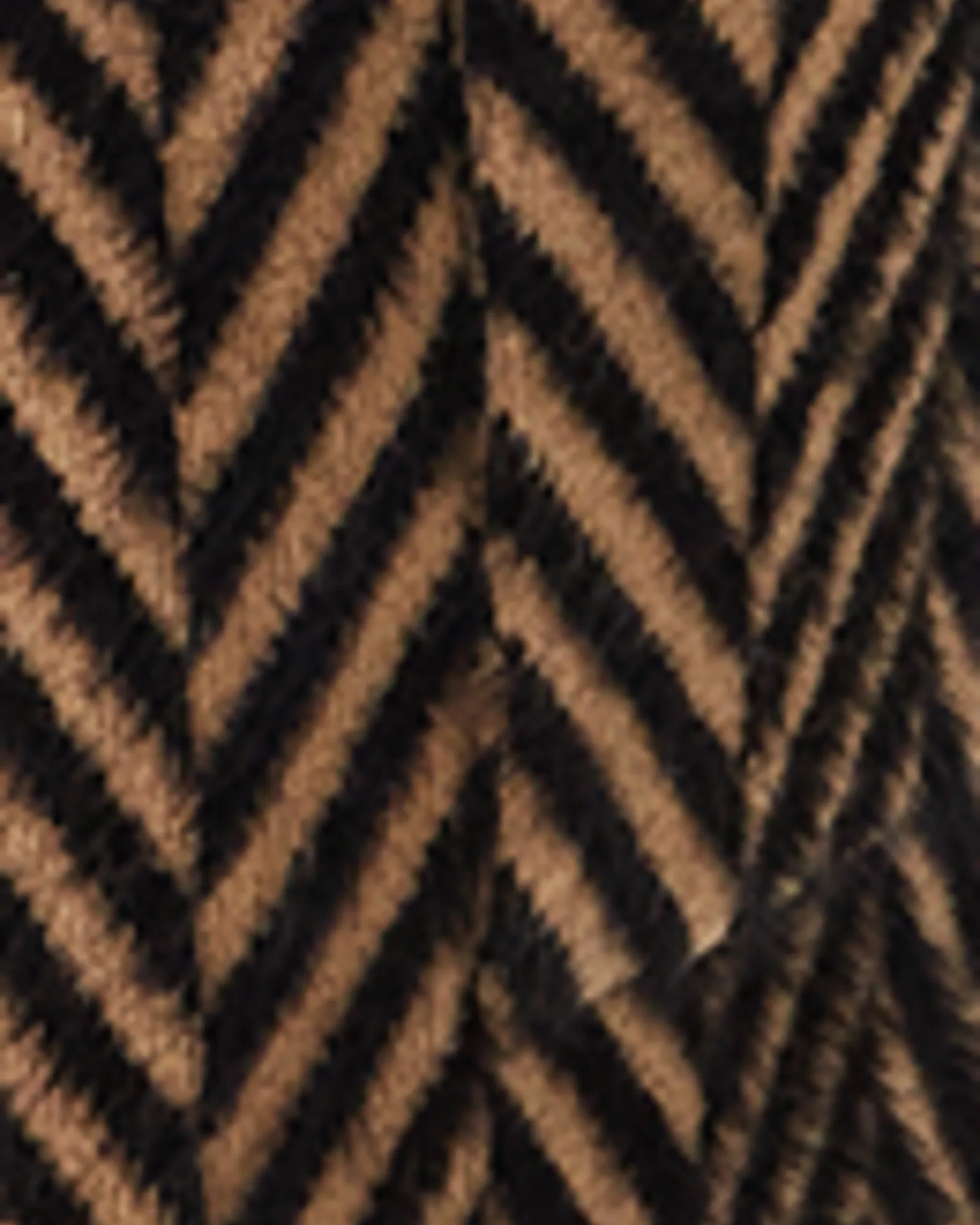 Lucy Herringbone Knit Cardigan | Black/Camel