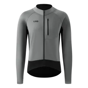 Men's Windproof Thermal Cycling Jacket  CL-1 Speed Shadow-Grey Black